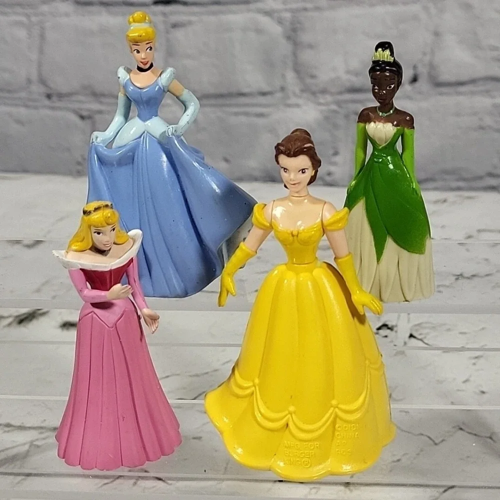 Disney Princess Figures Lot‎ of 4 Belle Cinderella Aurora Tiana